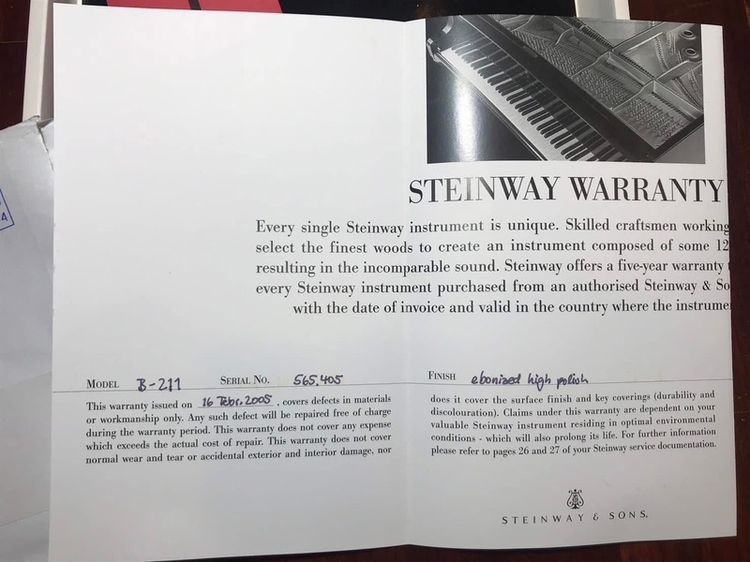ขายเปียนโน Steinway&sons มือ2 รุ่น B Model. ผลิตปี 2003 ครับ รูปที่ 16