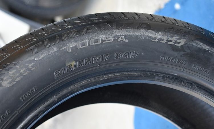 ยางมือ2  Bridgestone ขนาด 215-55r17  รุ่นturanza มี 2เส้น ปี 22 รูปที่ 12