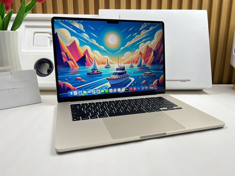 MacBook Air 15-inch M2 2023 Ram8GB SSD512GB Starlight Apple Care 14 May 2027 • 62593 รูปที่ 2