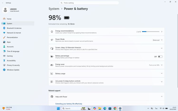 💻 ขาย LENOVO IDEAPAD จอ 15.3" สภาพนางฟ้า ประกันศูนย์ยาวถึงปี 2028 ราคาเพียง 15,900 บาท  รูปที่ 16