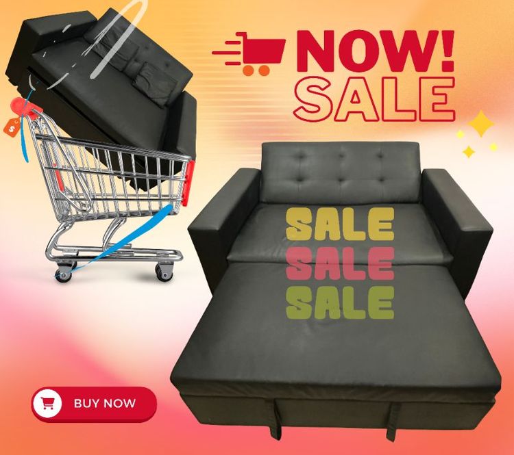 อื่นๆ ขายด่วน! Sofa 2 in 1 /โซฟา สามารถปรับเป็นที่นอนได้ สินค้ามือ 2 [จัดส่งเฉพาะ กรุงเทพเท่านั้น]