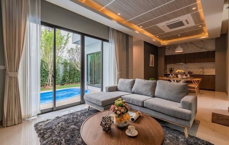 ตกแต่งครบ Palmsprings Privato Pool Villaให้เช่า ตรงข้ามกาดฝรั่ง หางดง  เลี้ยงสัตว์ได้ รูปที่ 2