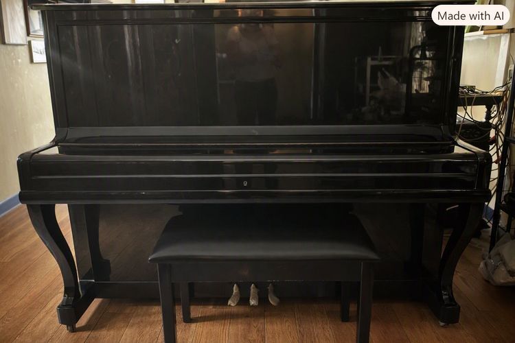 อื่นๆ เปียโนอัพไรท์ ส่งต่อ Piano Upright สีดำ (เปียโน อัพไรท์ สีดำ) สำหรับฝึกซ้อม ราคาเริ่มต้น อัพไรท์ มือสอง