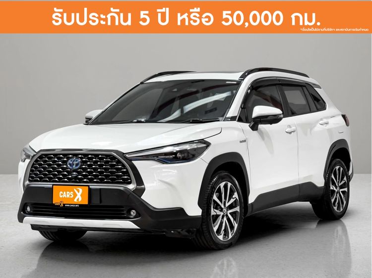 Toyota Corolla Cross 2020 1.8 Hybrid Premium Safety Sedan ไฮบริด ไม่ติดแก๊ส เกียร์อัตโนมัติ ขาว