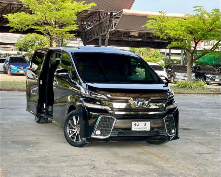 Toyota Vellfire 2015 2.5 Hybrid ZR G Edition E-Four 4WD Van ไฮบริด ไม่ติดแก๊ส เกียร์อัตโนมัติ ดำ