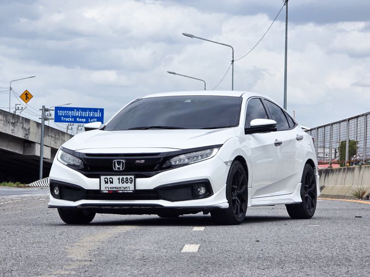 Honda Civic 2019 1.5 Turbo RS Sedan เบนซิน ไม่ติดแก๊ส เกียร์อัตโนมัติ ขาว
