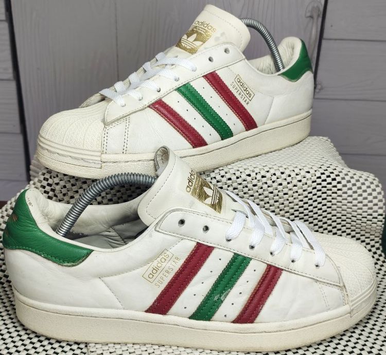 รองเท้าผ้าใบ ผ้าใบ UK 10 | EU 44 2/3 | US 10.5 ขาว รองเท้า💥adidas superstar💥ของแท้‼️รุ่นพิเศษ💥สวยๆ เดิมๆ สถาพดี💥ไซร์ 44.5