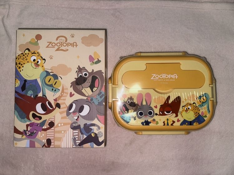 กล่องใส่ข้าวสีเหลืองลายซูโทเปีย Zootopia