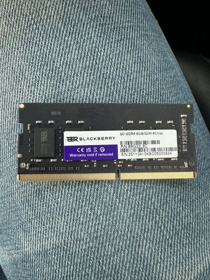 ปล่อย RAM โน้ตบุ๊ก 8GB Bus 3200 (Blackberry)