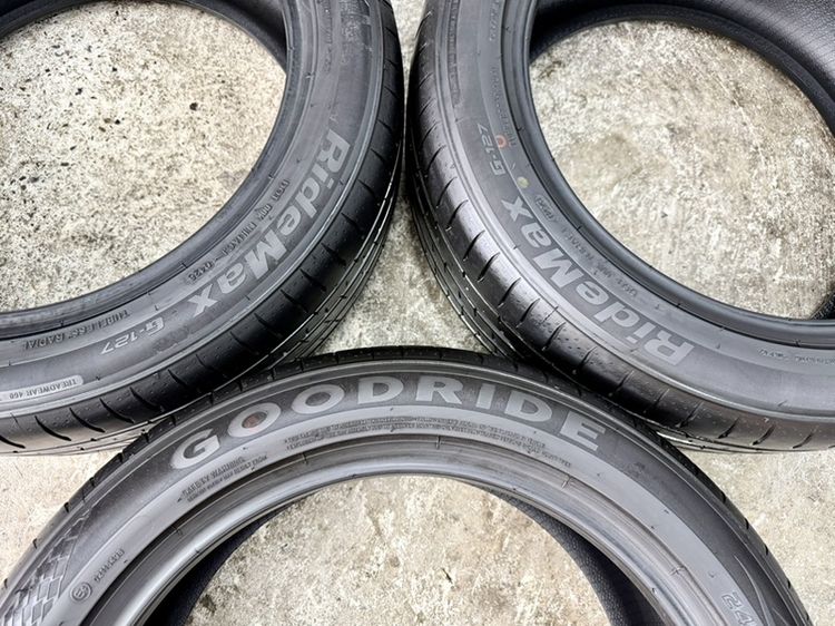 ยางถอดป้ายแดงขอบ 18” ยี่ห้อ GOODRIDE รุ่น  RIDEMAX G127 ขนาด 245-45R18 ปี 26 ตุ่มหน้ายางยังอยู่ครบ