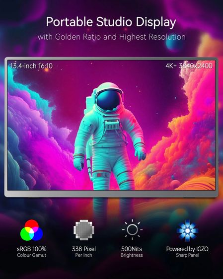 จอพกพา ชัด สบายตา จอ IGZO ญี่ปุ่น 4K 13 นิ้ว ประหยัดไฟ สมจริง รูปที่ 7