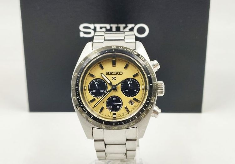 Seiko Prospex Speedtimer Solar Chronograph รุ่น SSC817P1 แพนด้าหน้าทอง