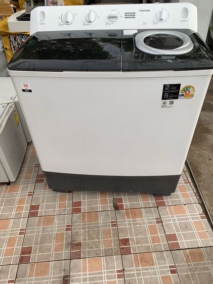 Toshiba ฝาบน 2 ถัง เครื่องซักผ้าโตชิบ้า 16 kg สภาพใหม่