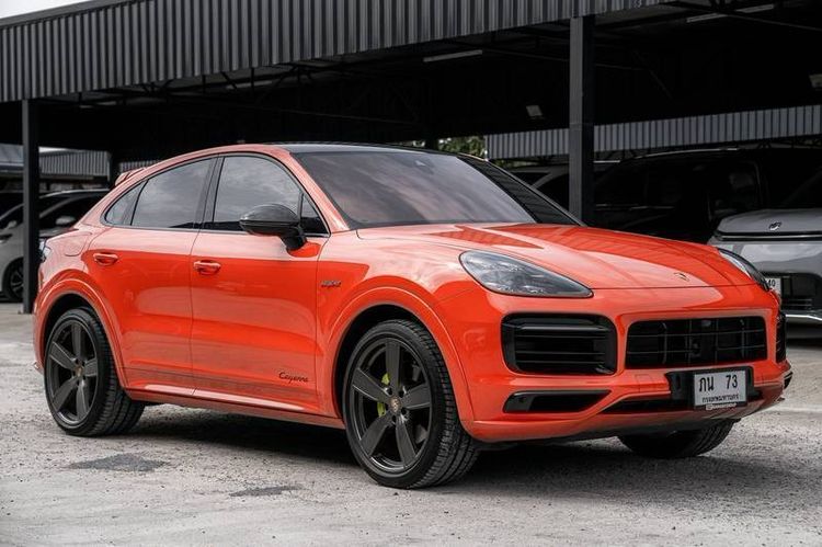 Porsche Cayenne 2021 3.0 E-Hybrid Coupé 4WD Sedan ปลั๊กอินไฮบริด (PHEV) เกียร์อัตโนมัติ ส้ม รูปที่ 3