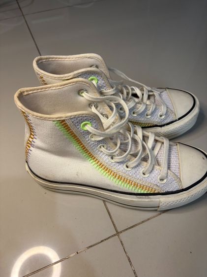 รองเท้าผ้าใบ ผ้าใบ UK 5 | EU 38 | US 6.5 ขาว Converse Chuck Taylor All Star Lift Hi (สี Egret Thriftshop Comfort)