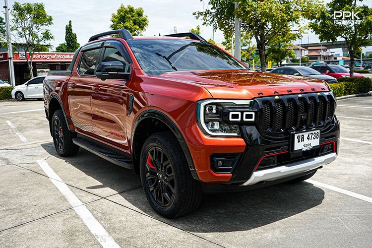 Ford Ranger 2024 2.0 Bi-Turbo 4WD Stormtrak Pickup ดีเซล ไม่ติดแก๊ส เกียร์อัตโนมัติ ส้ม รูปที่ 3