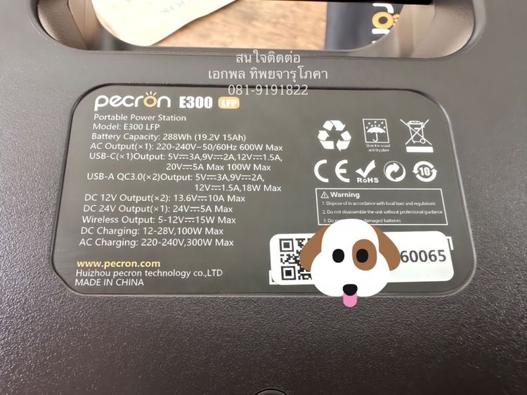 Pecron E300LFP Portable Power Station(UPS) 600W/288Wh LiFePo4 แบตสำรองพกพา ไฟDC และไฟ AC แบตสำรองไฟ 220V รับประกันศูนย์  2 ปี ลงทะเบียนออนไลน์ ของใหม่ รูปที่ 10