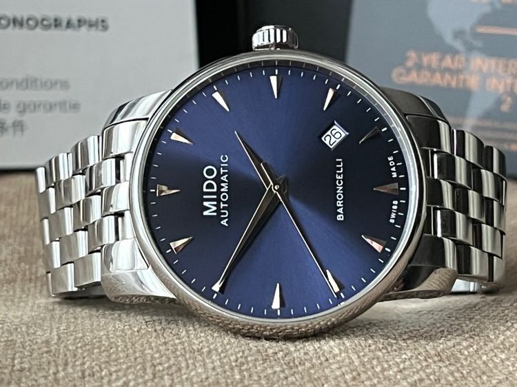 Mido Baroncelli Automatic Mignight Blue Powermatic80 กล่องใบครบ