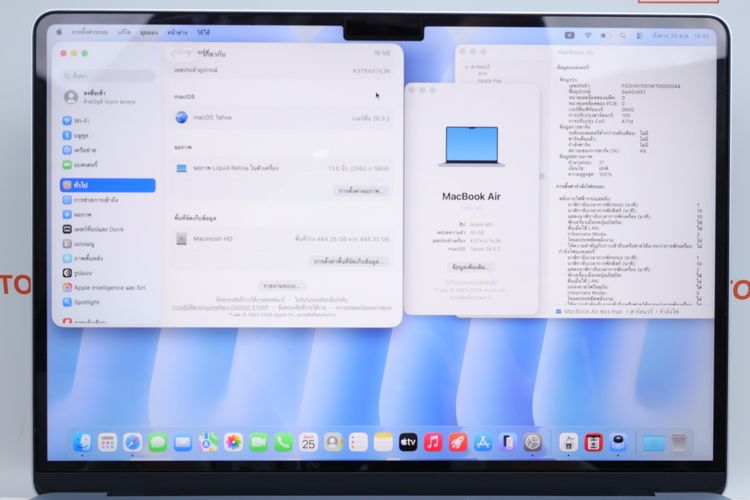 MacBook Air M5 13" 16.512GB รอบชาร์จ21 ประกัน06.27 รูปที่ 2