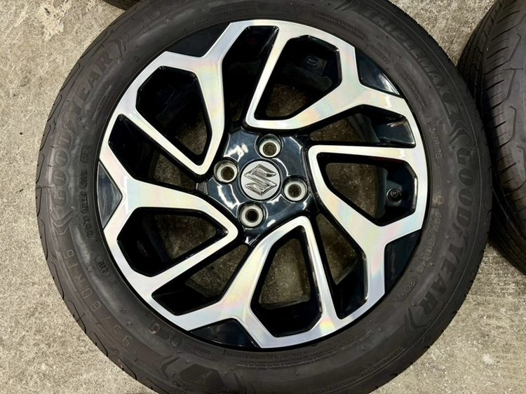 ล้อแม็ก SUZUKI SWIFT ขอบ 16” ถอดป้ายแดงยาง GOODYEAR 195-60R16 ปี 25 รถออกปี 26 ตุ่มหน้ายางยังอยู่ครบ รูปที่ 5