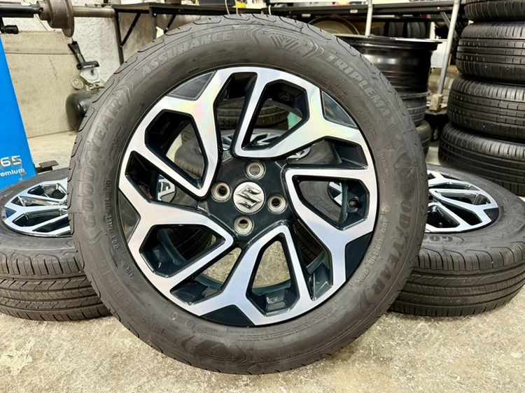 16" ล้อแม็ก SUZUKI SWIFT ขอบ 16” ถอดป้ายแดงยาง GOODYEAR 195-60R16 ปี 25 รถออกปี 26 ตุ่มหน้ายางยังอยู่ครบ