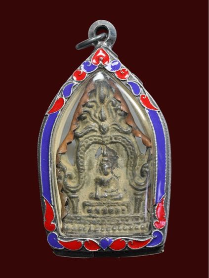 พระซุ้มเสมาทิศ กรุวัดอรัญญิก จ.พิษณุโลก พระเครื่องเนื้อชินศิลปะสมัยสุโขทัยบริสุทธิ์ที่มีอายุเก่าแก่ น่าเก็บสะสม พร้อมตลับเงินลงยาสวยๆ