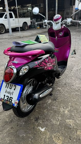 YAMAHA Fino คาร์บูออโต้สตาร์ทมือเครื่องดีมาก สีสวยมาก ต้องมาดูของจริงมีสถานที่ให้ทดลองขับขี่ก่อนซื้อ รูปที่ 10
