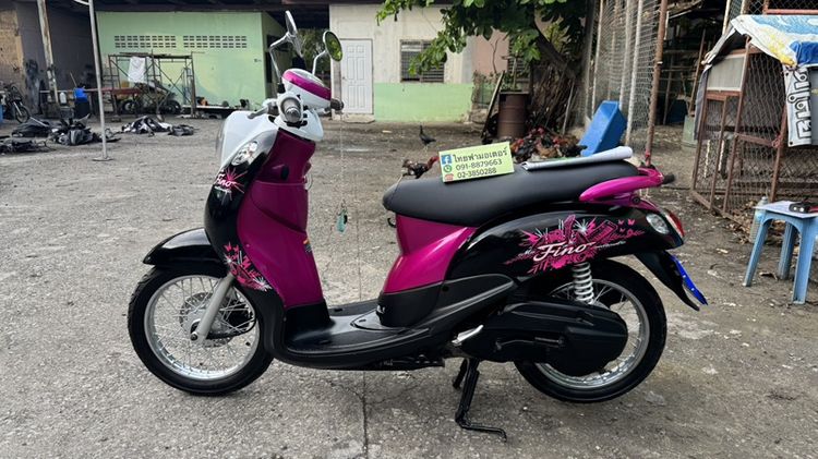 YAMAHA Fino คาร์บูออโต้สตาร์ทมือเครื่องดีมาก สีสวยมาก ต้องมาดูของจริงมีสถานที่ให้ทดลองขับขี่ก่อนซื้อ รูปที่ 3