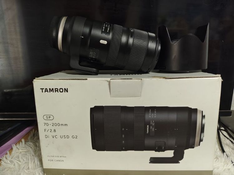 เลนส์ Tamron 70-200 F2.8 Di VC USD G2 DG ( Canon ) สภาพสวย  มีลอยขีดหน้าเลนส์