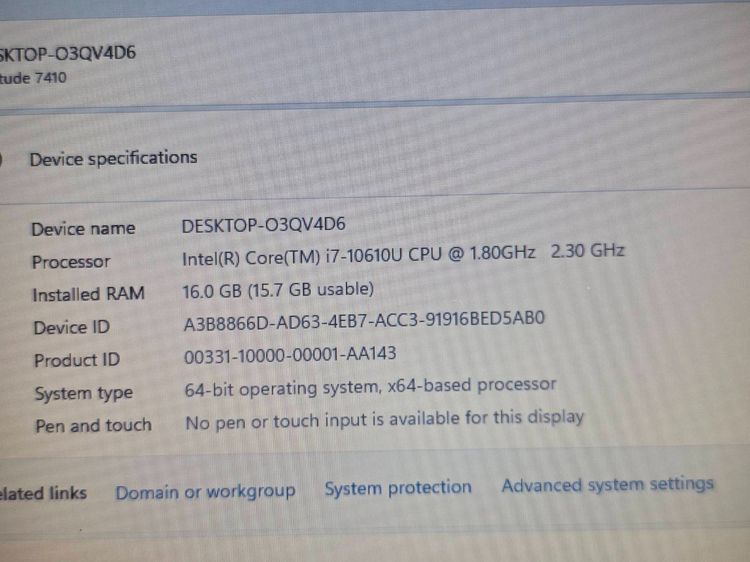 Dell latitube 7410 core i7 gen10 Ram 16 Gb M.2 256 Gb จอ 14 นิ้ว รูปที่ 12
