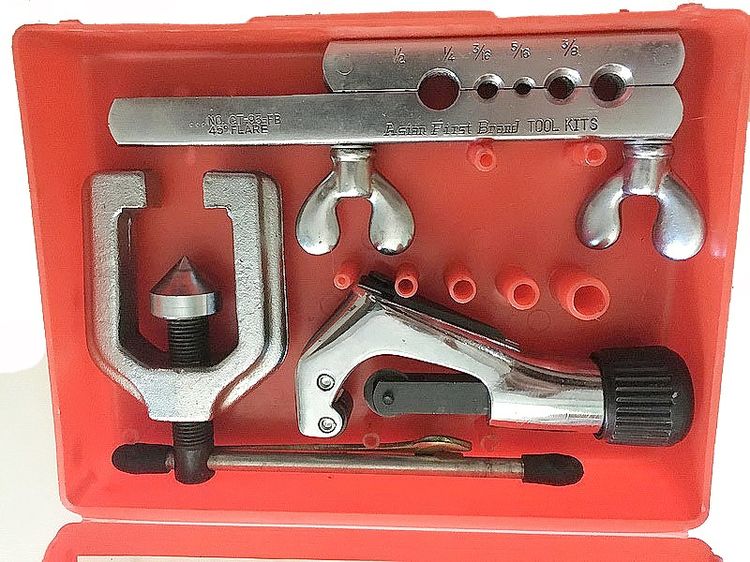 🛠️  ชุดบานท่อ-ขยายท่อทองแดงวินเทจ Asian First Brand TOOL KITS (สเปก 45° Flare) รูปที่ 2