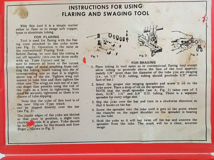 🛠️  ชุดบานท่อ-ขยายท่อทองแดงวินเทจ Asian First Brand TOOL KITS (สเปก 45° Flare) รูปที่ 3