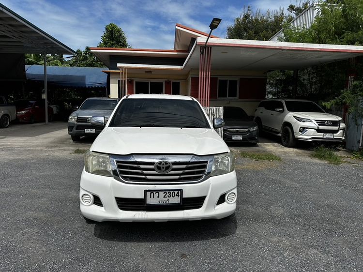 Toyota Hilux Vigo Champ 2013 Double Cab 2.7 E Pickup เบนซิน ไม่ติดแก๊ส เกียร์ธรรมดา ขาว