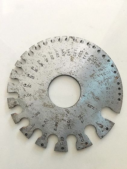 🛠️ งานเก่าญี่ปุ่น แผ่นเกจวัดขนาดลวด สายไฟวินเทจ S.W.G. WIRE GAUGE 🇯🇵 แท้ Japan รูปที่ 2