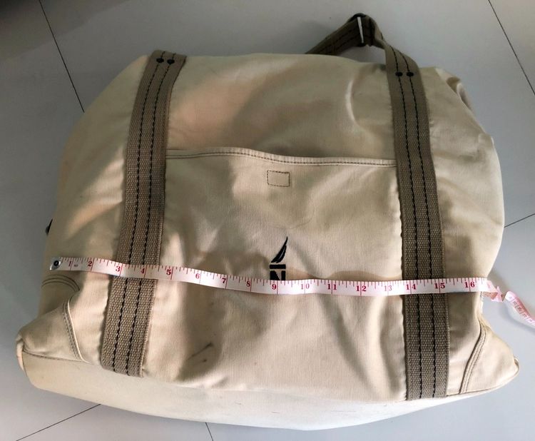 อื่นๆ อื่นๆ ไม่ระบุ อื่นๆ ⛵  กระเป๋าเดินทางดัฟเฟิลผ้าแคนวาส NAUTICA Canvas Duffle Bag สีครีมสวยสปอร์ต