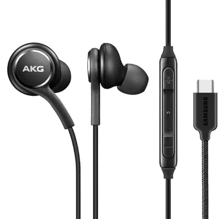 หูฟัง ลำโพง ไมโครโฟน  หูฟังแบบมีสาย Samsung USB Type-C (รุ่น AKG) GH59-15252A  สีดำ ของแท้  