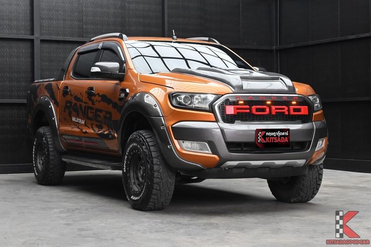 รถ Ford Ranger 2.2 Hi-Rider Wildtrak สี ส้ม