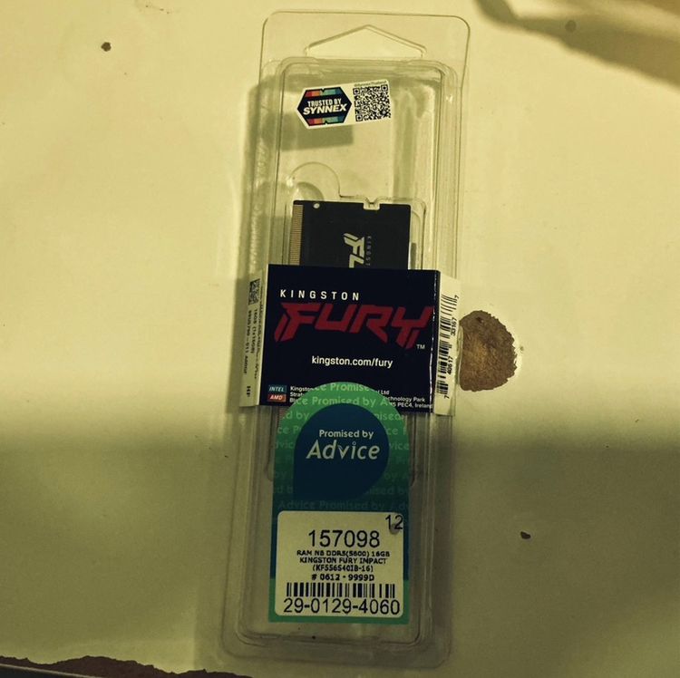 ขายอะไหล่ RAM NOTEBOOK ~~~~~~~~~~RAM DDR5 [ 5600,NB] 16 GM KINGSTON FURY  IMPACT