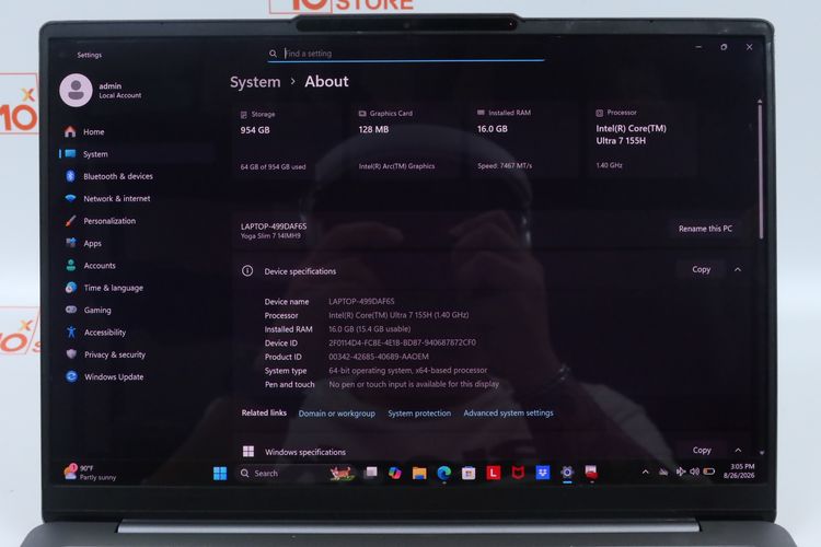 Lenovo Yoga Slim 7 Core Ultra 7 155H RAM16.1TB รูปที่ 2