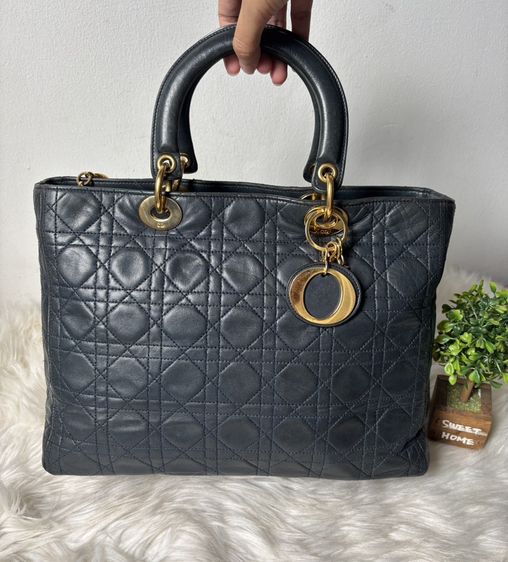 Vintage Lady Di💙r Dark Blue Lambskin มือสองแท้💯