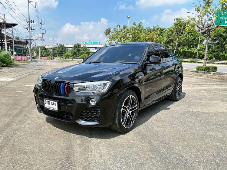 BMW X4 2017 2.0 xDrive20d M Sport 4WD Utility-car ดีเซล ไม่ติดแก๊ส เกียร์อัตโนมัติ ดำ