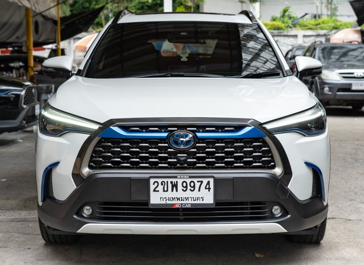 Toyota Corolla Cross 2022 1.8 Hybrid Premium Safety Utility-car ไฮบริด ไม่ติดแก๊ส เกียร์อัตโนมัติ ขาว