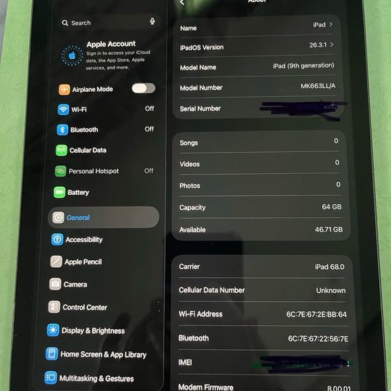 iPad gen9 64GB LTE รูปที่ 6