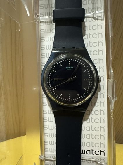 พลาสติก น้ำเงิน นาฬิกา swatch แท้ มือสองใส่ครั้งเดียว