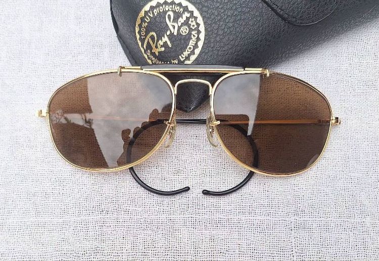 แว่นตา RAY–BAN USA : Limited Edition มือหนึ่ง–New Old Stock โมเดลอเวียร์เตอร์–นักบิน–เอาท์ดอร์สแมน–แรปอะราวด์ ...Authentic Vintage RAY–BAN USA