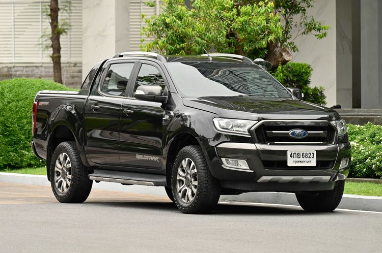 Ford Ranger 2015 2.2 Hi-Rider Wildtrak TDCi Pickup ดีเซล ไม่ติดแก๊ส เกียร์อัตโนมัติ ดำ รูปที่ 2