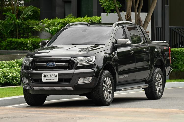 Ford Ranger 2015 2.2 Hi-Rider Wildtrak TDCi Pickup ดีเซล ไม่ติดแก๊ส เกียร์อัตโนมัติ ดำ