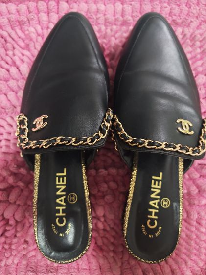 อื่นๆ รองเท้าแตะแบบลำลอง หนังแท้ UK 6.5 | EU 40 | US 8 ดำ รองเท้าผู้หญิงChanel