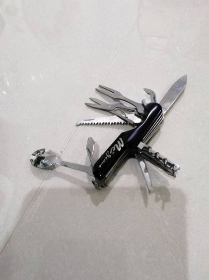 ขาย มีดพกอเนกประสงค์ 11 ใน 1 (11-in-1 Multi-Tool) ด้ามจับสีดำที่สกรีนโลโก้แบรนด์ McJeans รูปที่ 6