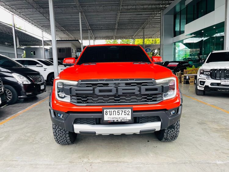 Ford Ranger 2024 Raptor 2.0 Bi-Turbo 4WD Pickup ดีเซล ไม่ติดแก๊ส เกียร์อัตโนมัติ ส้ม รูปที่ 3